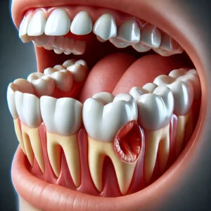 teeth with gums problem