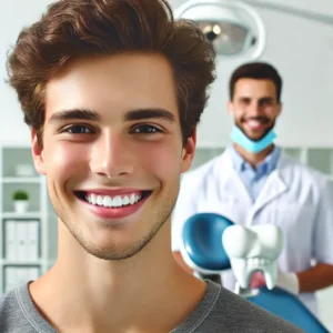 happy dental implant patient smiling
